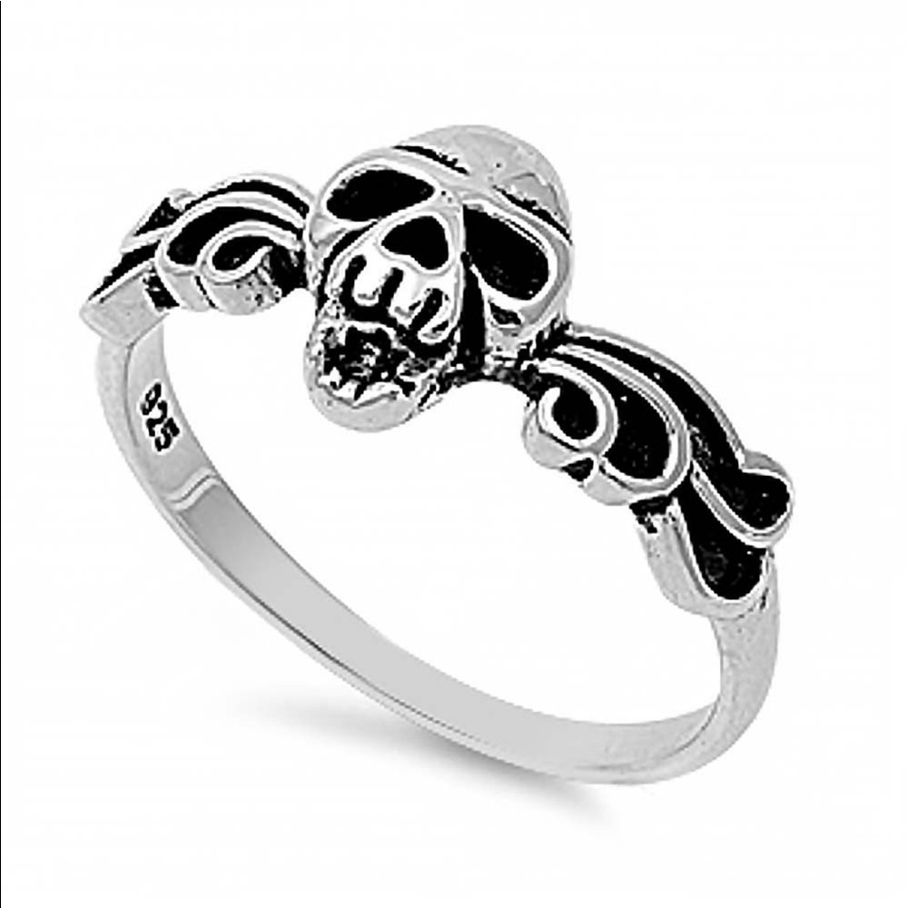 .925 SS Skull Ring